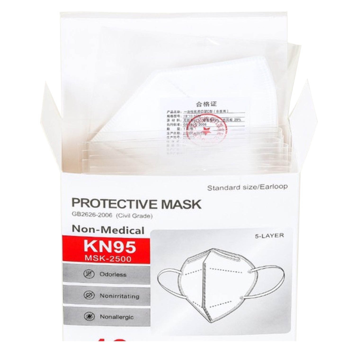 KN95 5 Layers Protective Face Mask -10 Pack - TheMogan