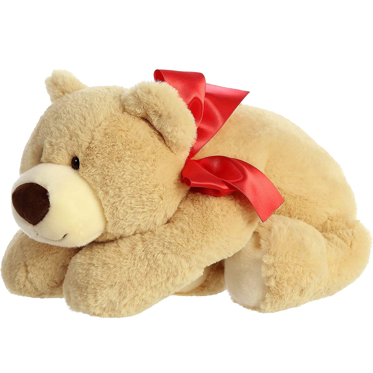 Load image into Gallery viewer, Red Ribbon Bow Bear Tan 20&amp;quot;
