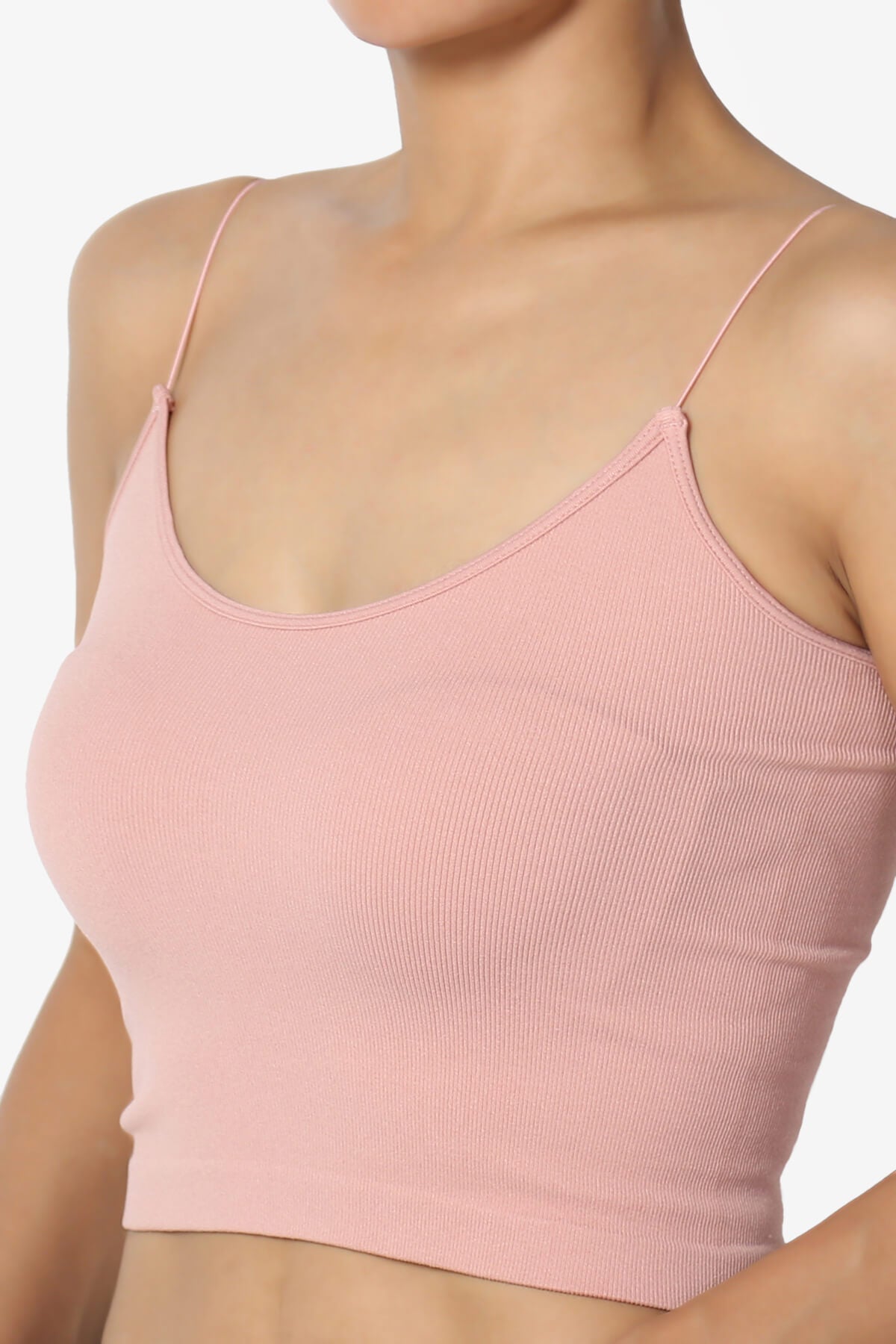 Load image into Gallery viewer, Aced Skinny Strap Ribbed Seamless Bra Cami DUSTY MAUVE_5
