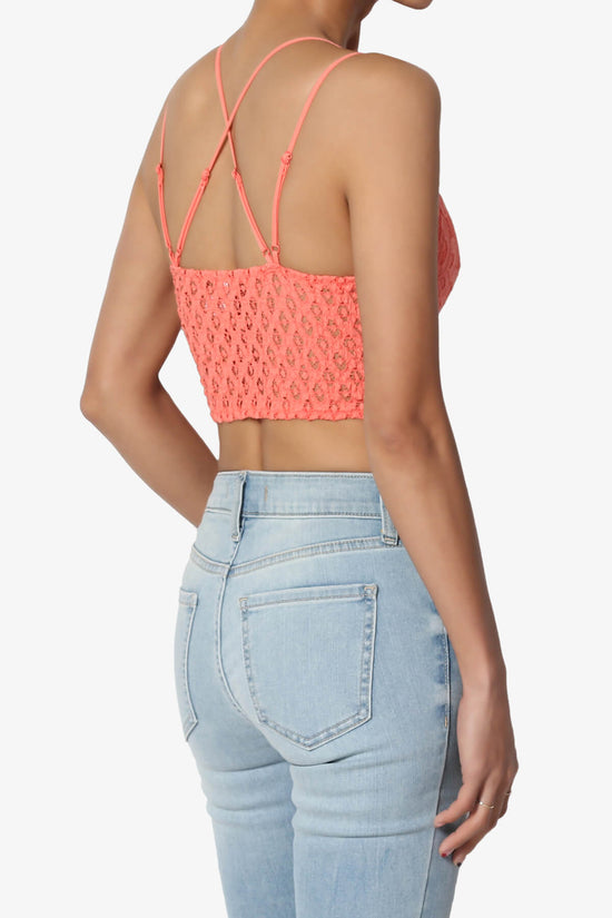 Load image into Gallery viewer, Adella Crochet Lace Bralette CORAL_4

