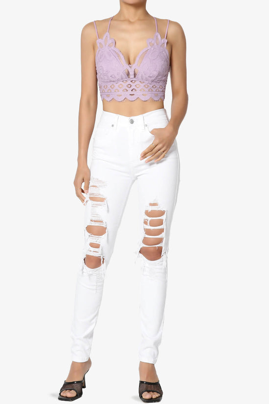 Load image into Gallery viewer, Adella Crochet Lace Bralette DUSTY LAVENDER_6
