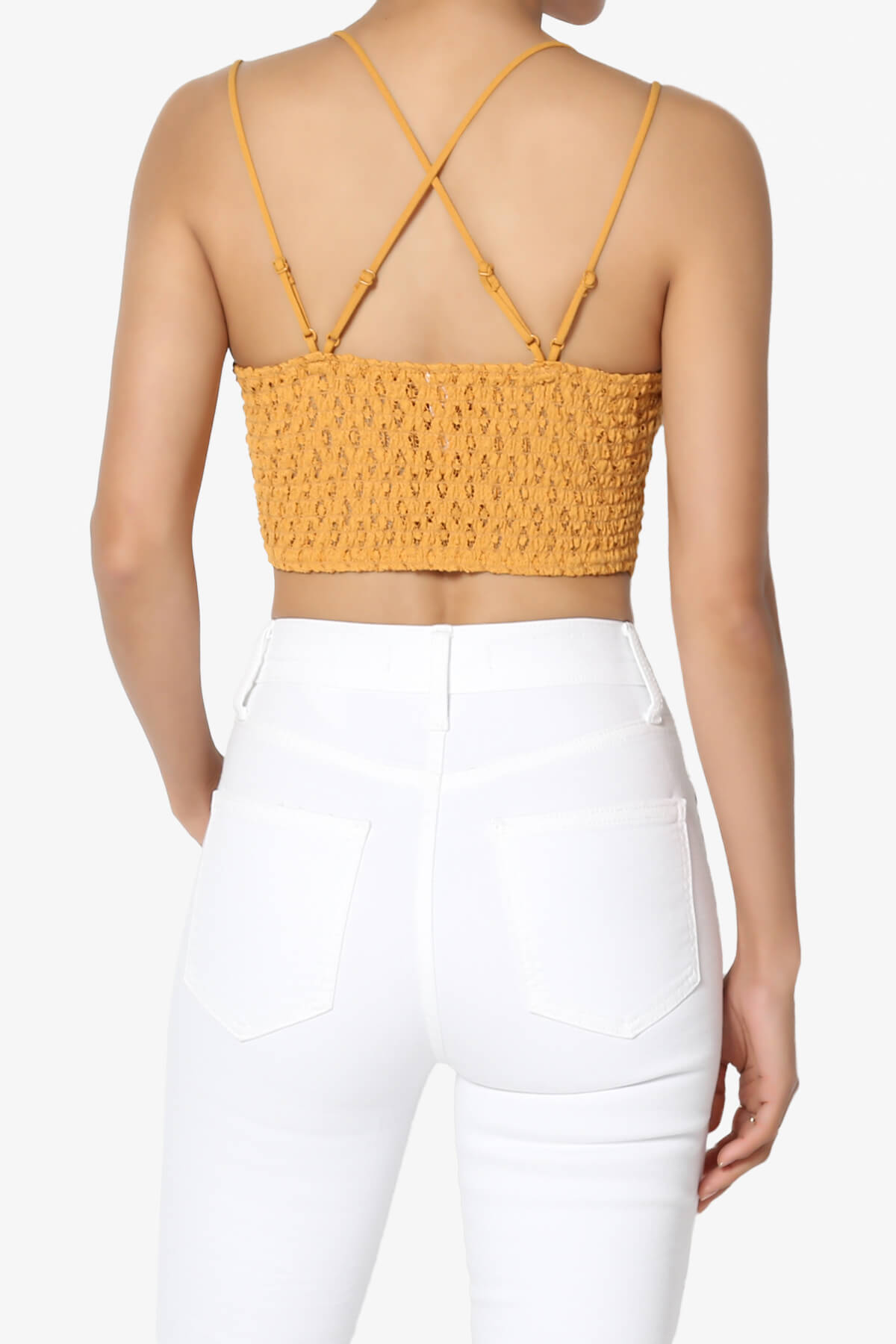 Load image into Gallery viewer, Adella Crochet Lace Bralette GOLDEN MUSTARD_2
