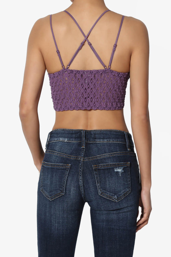 Load image into Gallery viewer, Adella Crochet Lace Bralette LILAC GREY_2
