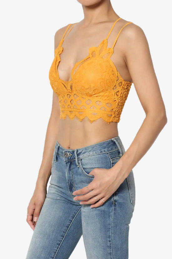 Load image into Gallery viewer, Adella Crochet Lace Bralette MUSTARD_3
