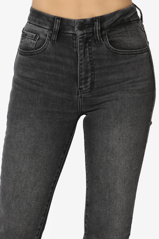 Aliyah High Rise Flare Jeans in Black BLACK_5