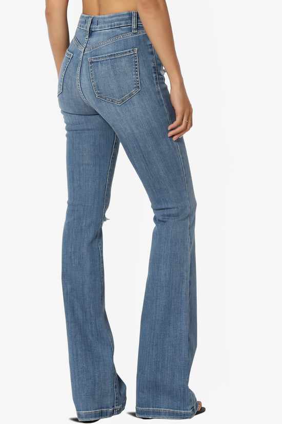 Load image into Gallery viewer, Aliyah Super High Rise Flare Jeans in GPL MEDIUM_4
