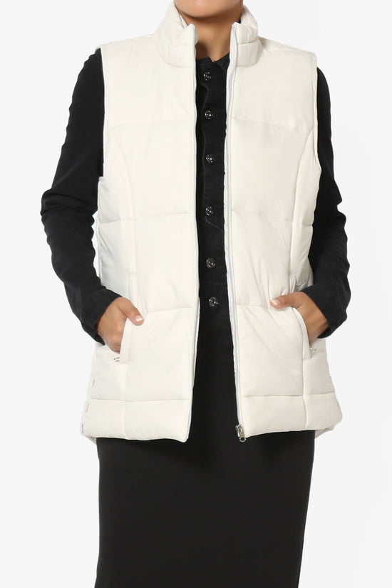 Anders Quilted Padded Vest Gilet PLUS BONE_1