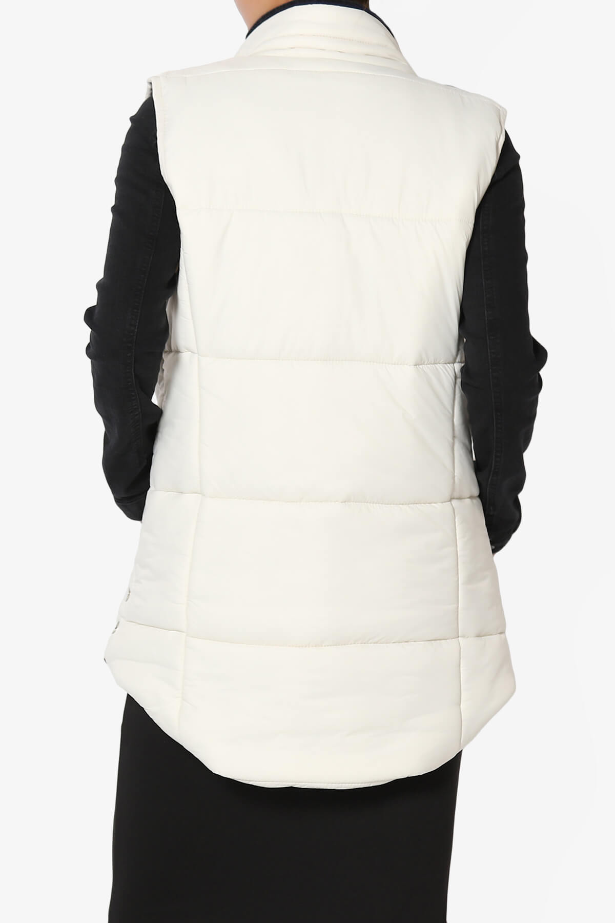 Anders Quilted Padded Vest Gilet BONE_2