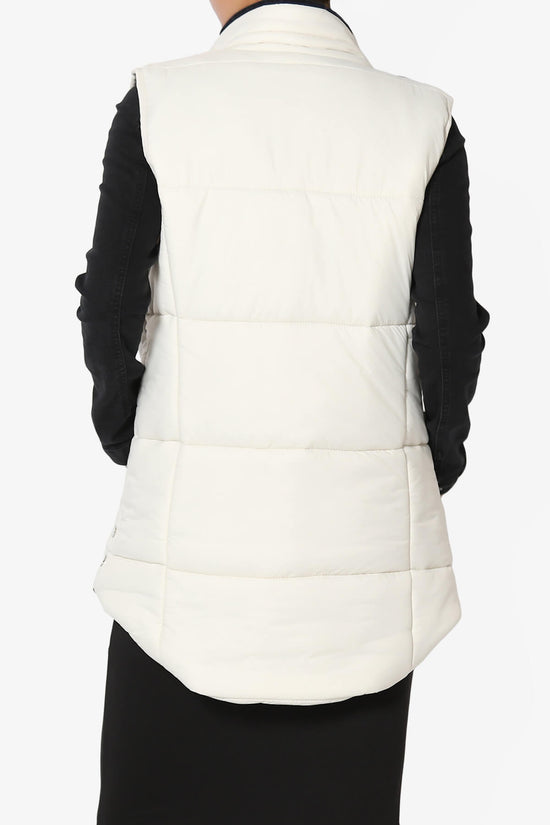 Anders Quilted Padded Vest Gilet PLUS BONE_2