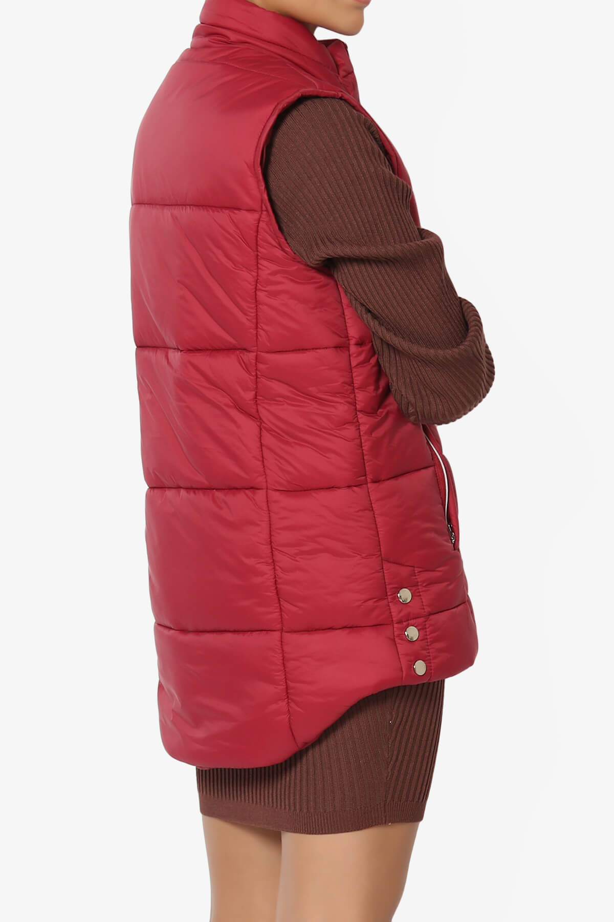 Load image into Gallery viewer, Anders Quilted Padded Vest Gilet DARK RED_4
