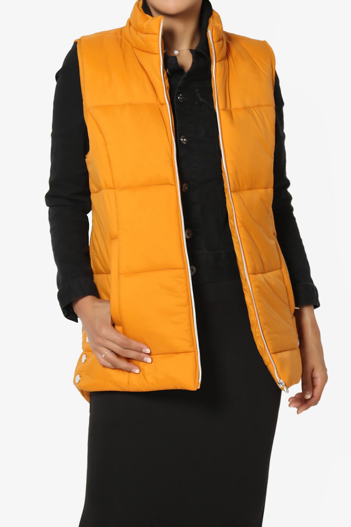 Load image into Gallery viewer, Anders Quilted Padded Vest Gilet GOLDEN MUSTARD_1
