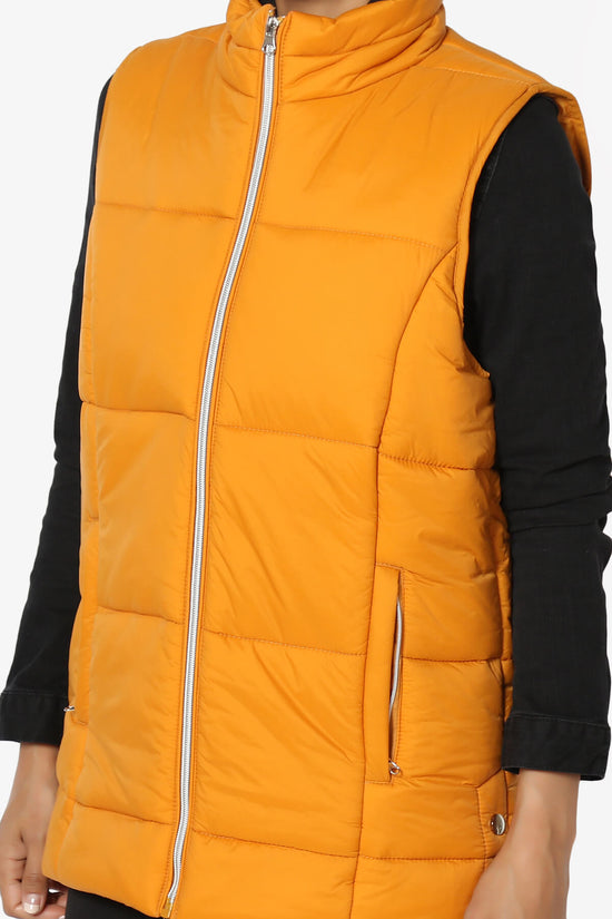 Anders Quilted Padded Vest Gilet PLUS GOLDEN MUSTARD_5