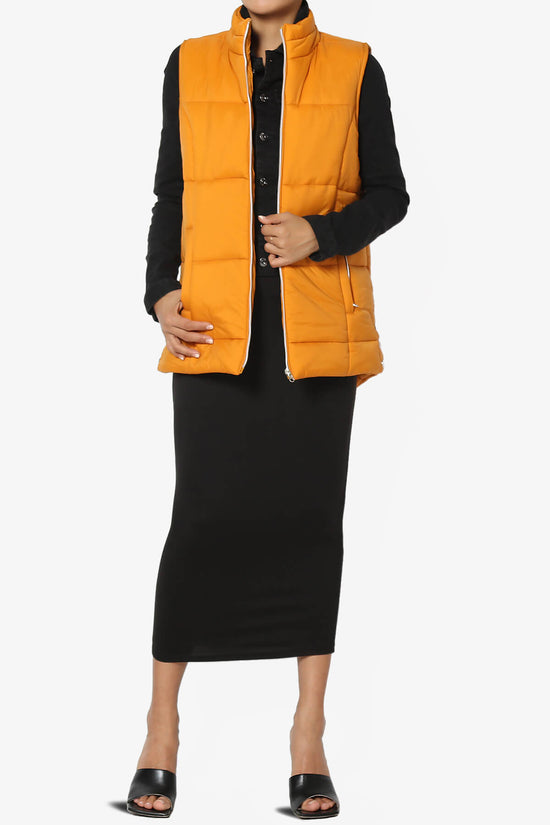 Anders Quilted Padded Vest Gilet PLUS GOLDEN MUSTARD_6