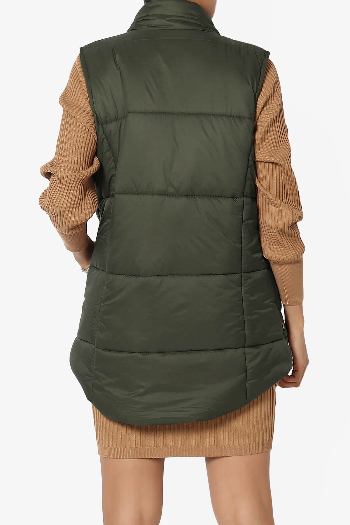 Anders Quilted Padded Vest Gilet PLUS OLIVE_2