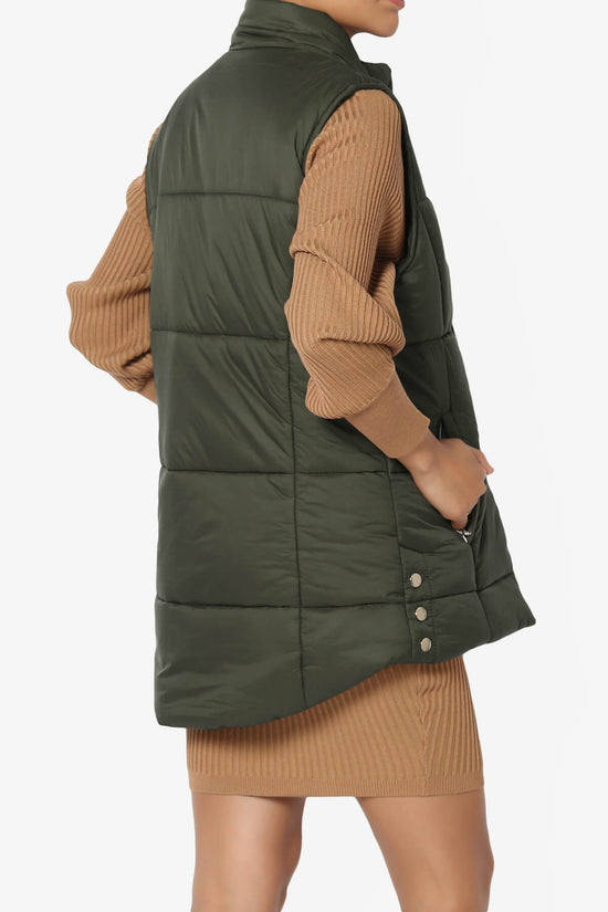 Anders Quilted Padded Vest Gilet PLUS OLIVE_4