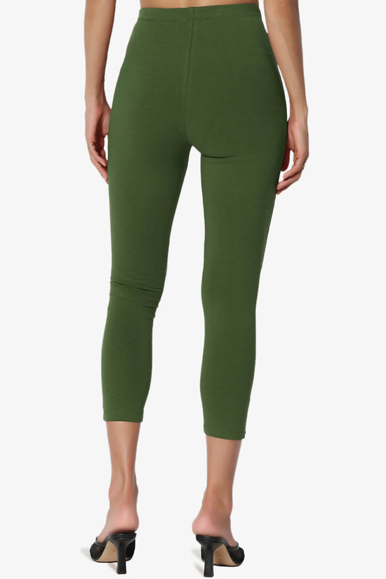 Load image into Gallery viewer, Ansley Luxe Cotton Capri Leggings ARMY GREEN_2
