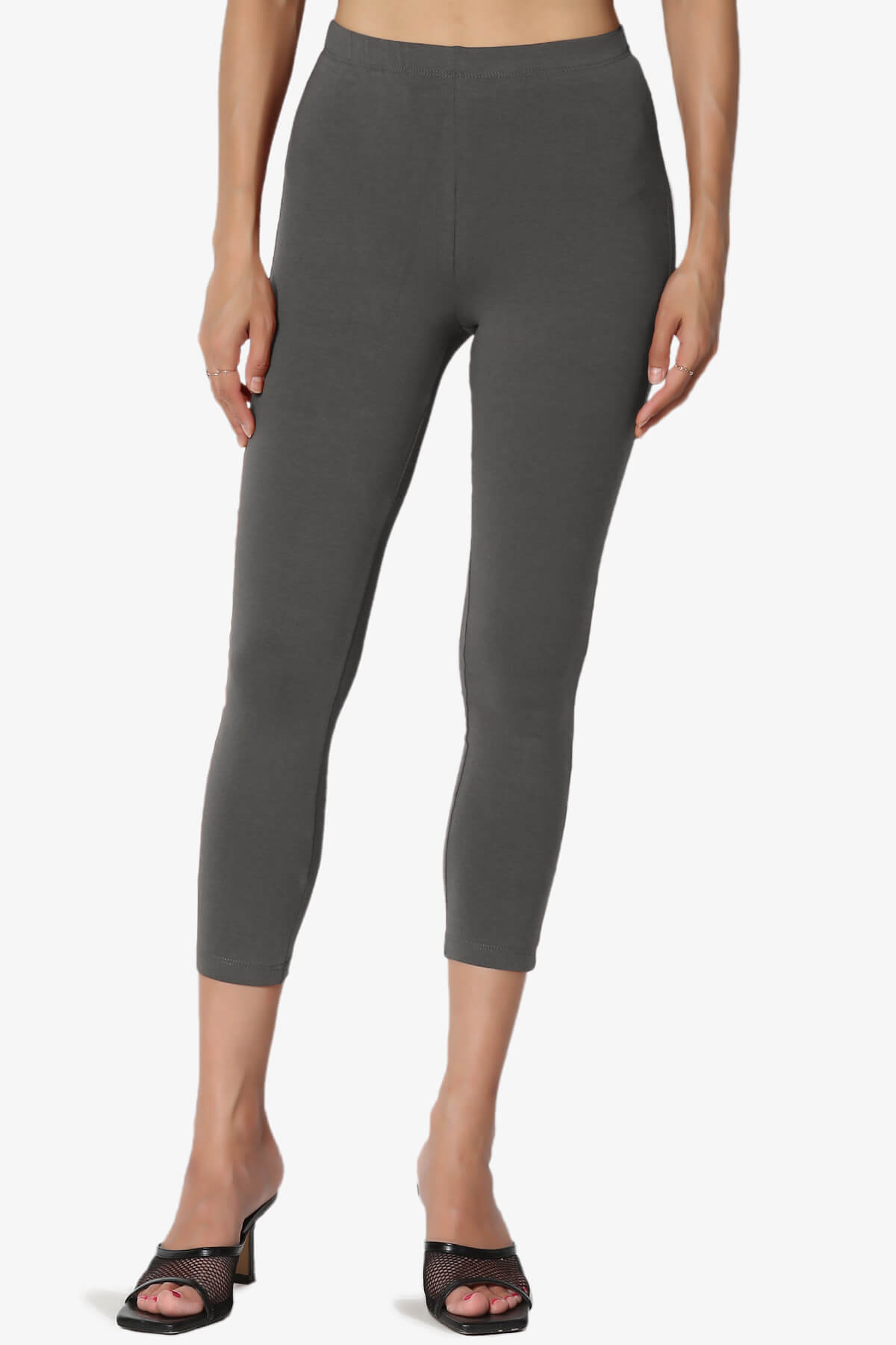 Load image into Gallery viewer, Ansley Luxe Cotton Capri Leggings ASH GREY_1

