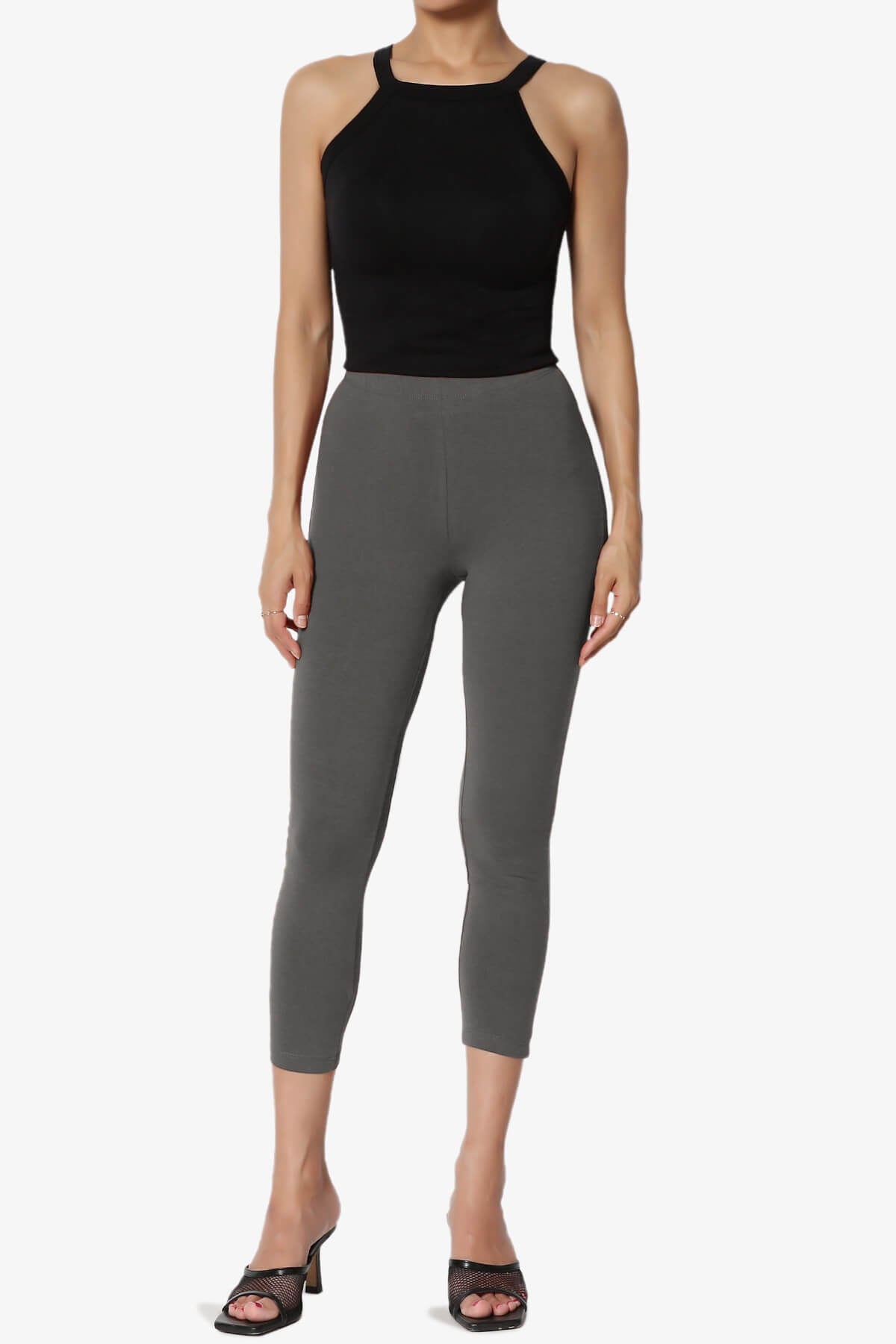 Load image into Gallery viewer, Ansley Luxe Cotton Capri Leggings ASH GREY_6
