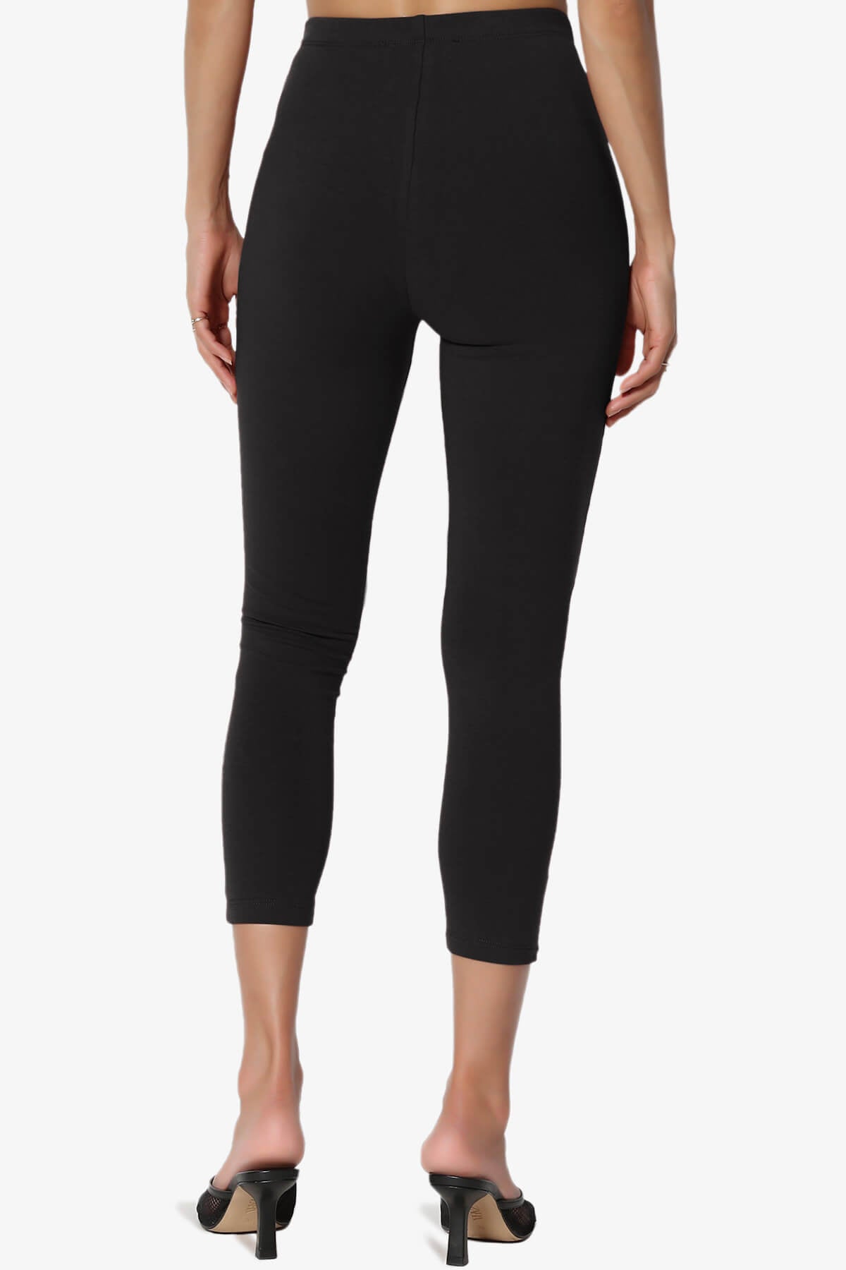 Ansley Luxe Cotton Capri Leggings BLACK_2