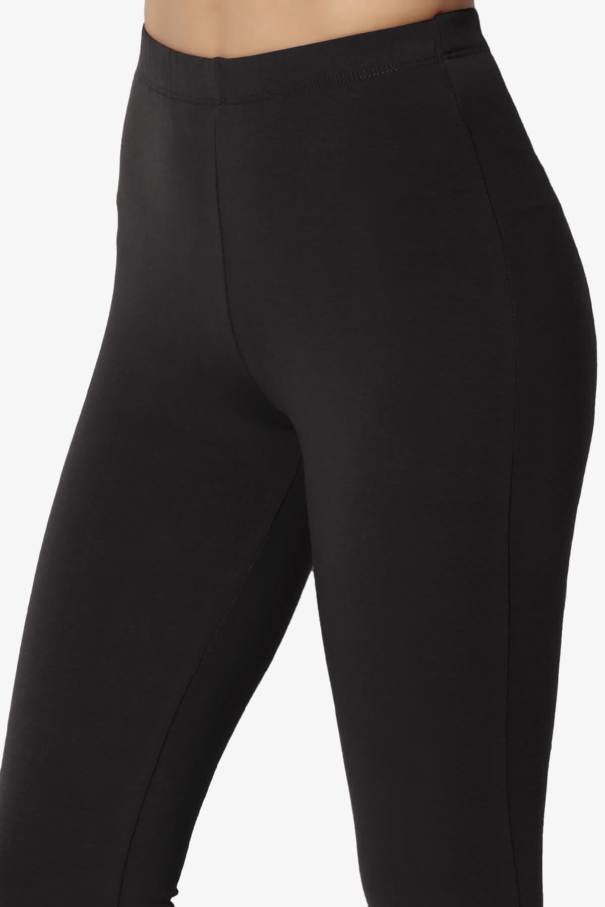 Load image into Gallery viewer, Ansley Luxe Cotton Capri Leggings BLACK_5
