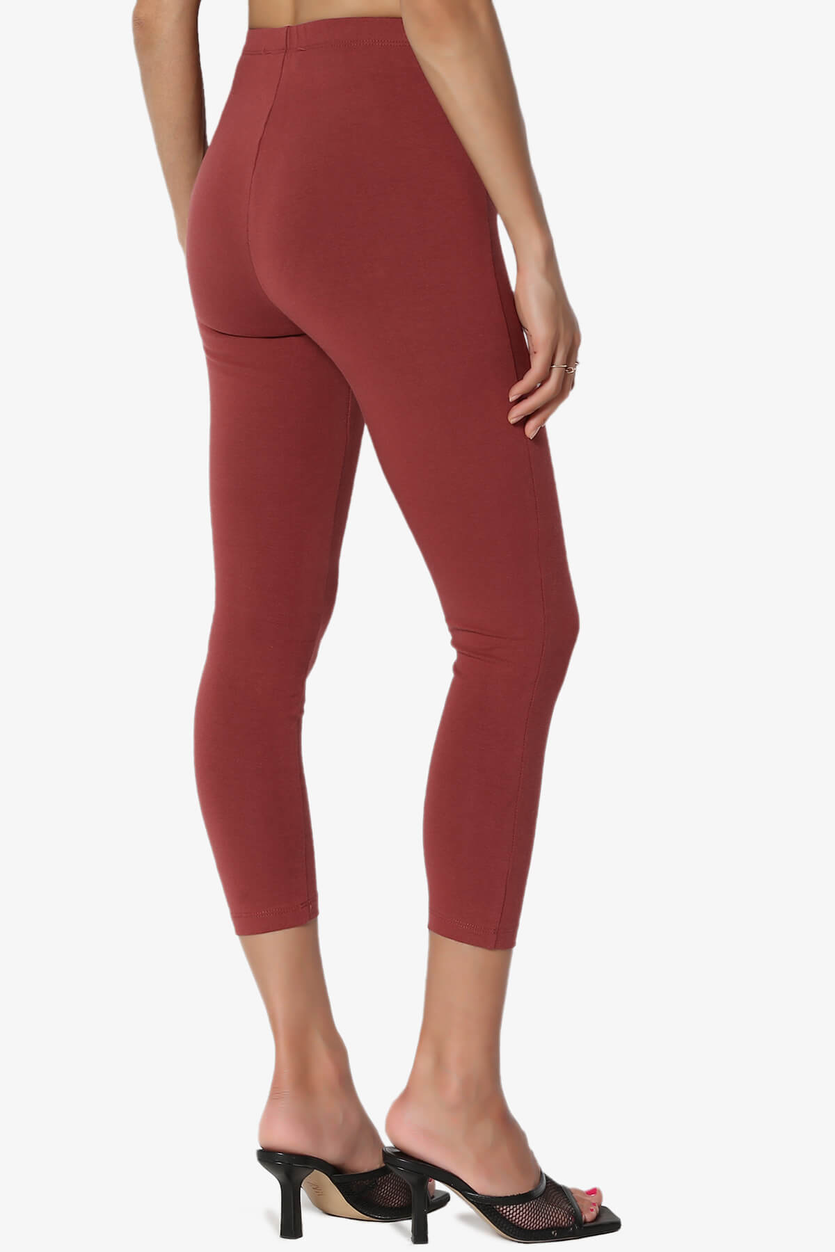 Ansley Luxe Cotton Capri Leggings BRICK_4