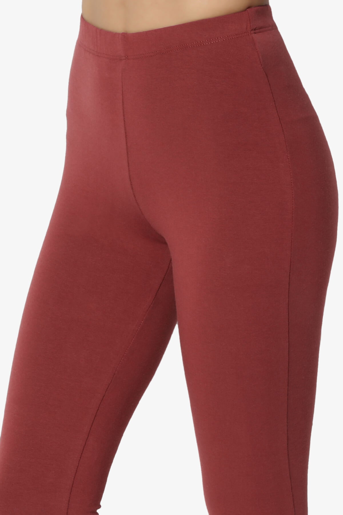 Load image into Gallery viewer, Ansley Luxe Cotton Capri Leggings BRICK_5
