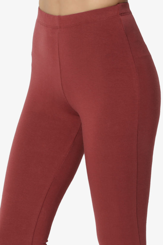 Ansley Luxe Cotton Capri Leggings BRICK_5