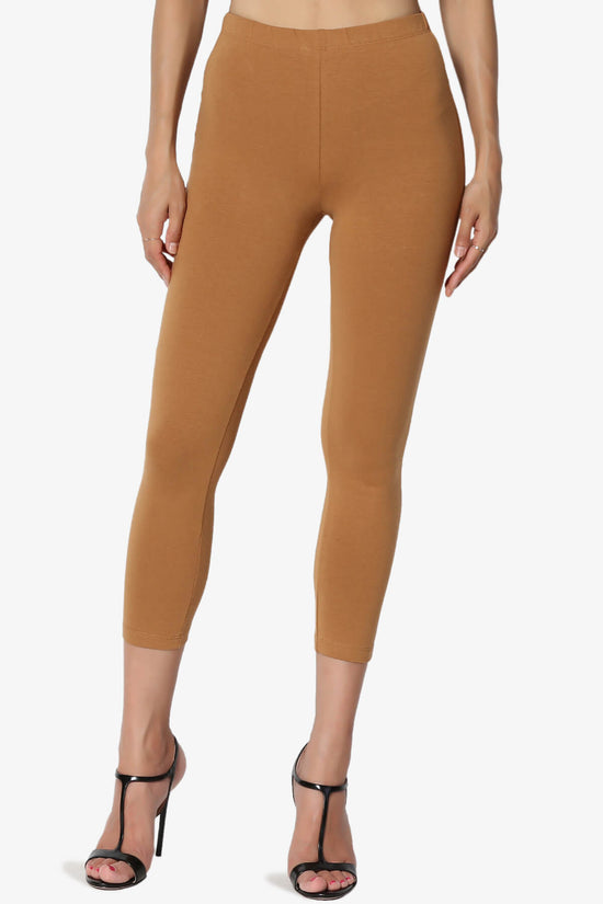 Load image into Gallery viewer, Ansley Luxe Cotton Capri Leggings COFFEE_1

