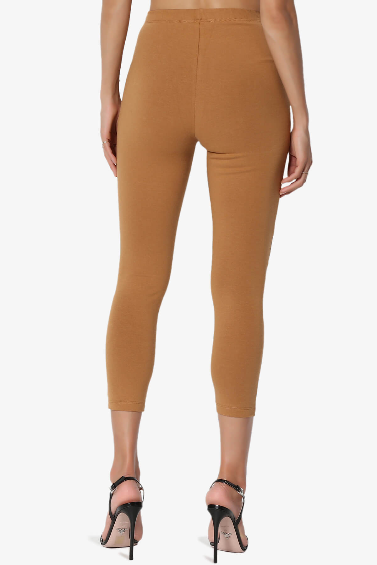 Ansley Luxe Cotton Capri Leggings COFFEE_2