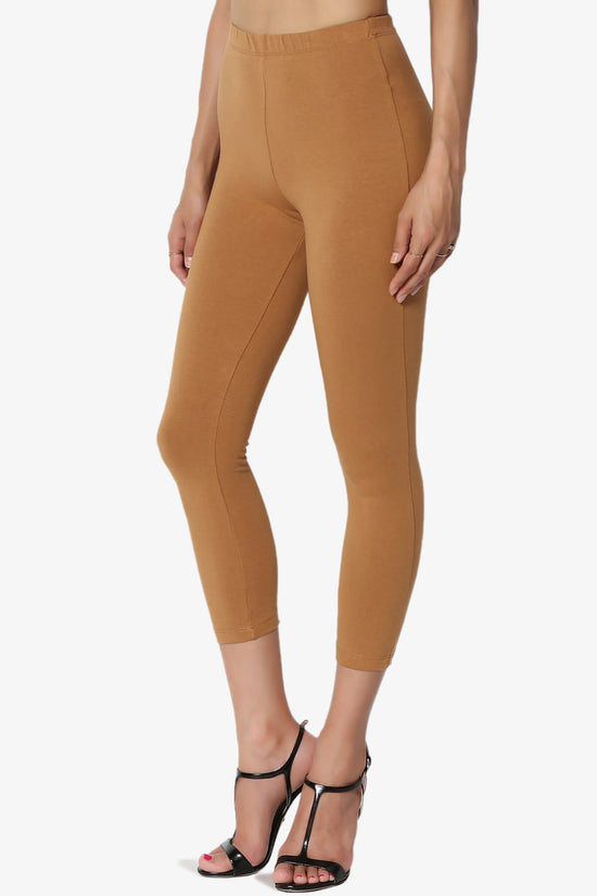 Load image into Gallery viewer, Ansley Luxe Cotton Capri Leggings COFFEE_3
