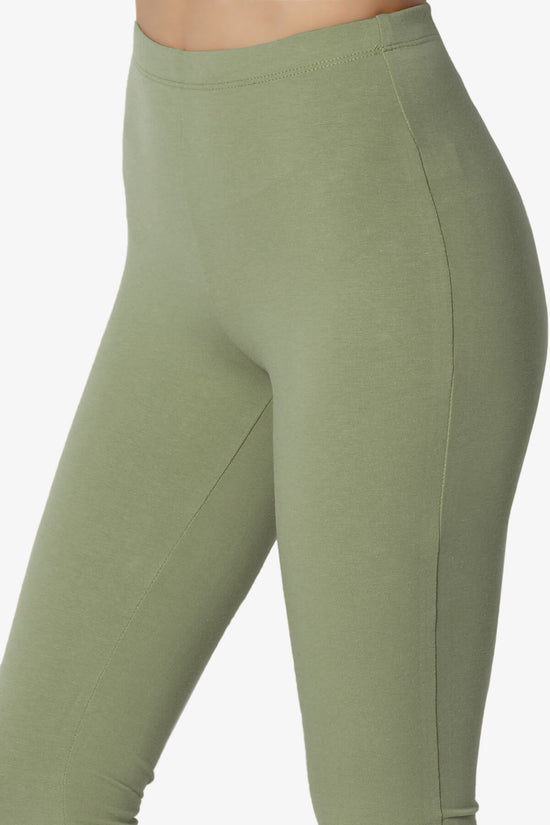 Load image into Gallery viewer, Ansley Luxe Cotton Capri Leggings DUSTY OLIVE_5
