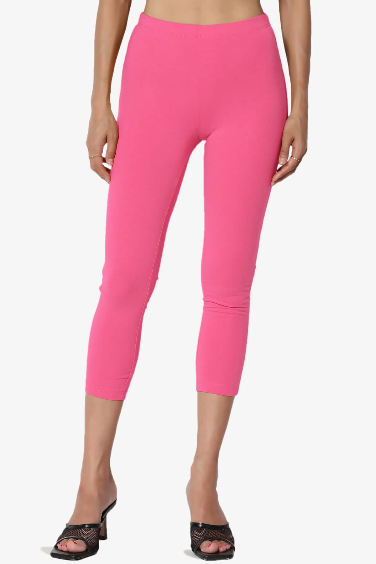 Ansley Luxe Cotton Capri Leggings FUCHSIA_1