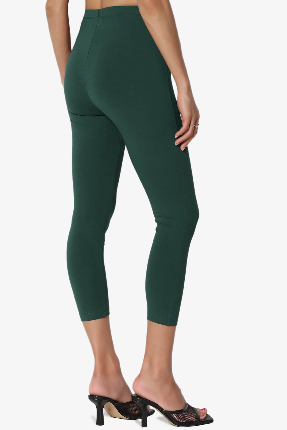 Load image into Gallery viewer, Ansley Luxe Cotton Capri Leggings HUNTER GREEN_4
