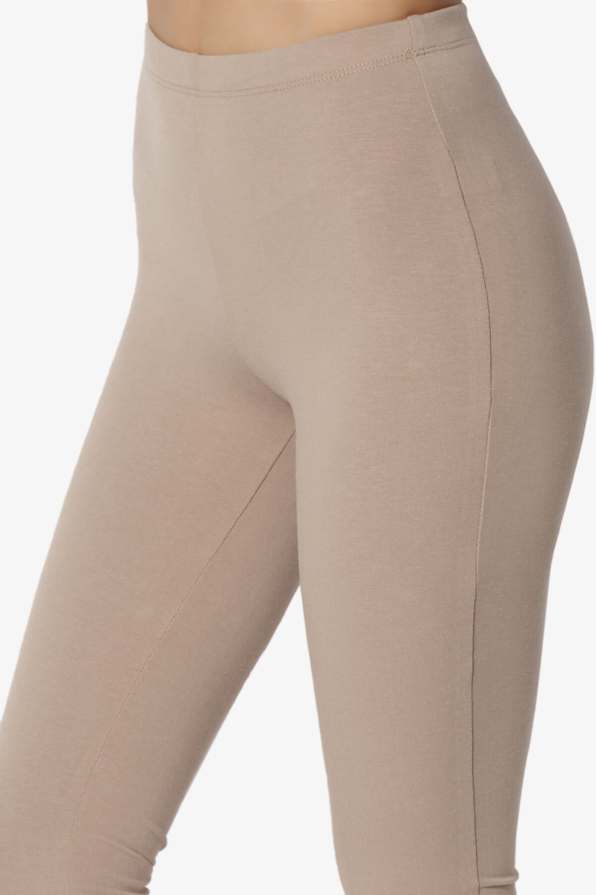 Ansley Luxe Cotton Capri Leggings LIGHT MOCHA_5