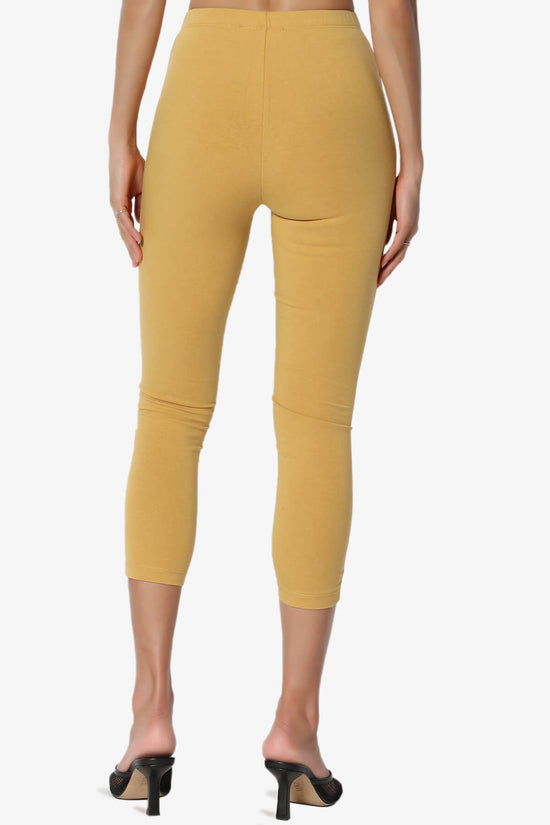 Load image into Gallery viewer, Ansley Luxe Cotton Capri Leggings LIGHT MUSTARD_2
