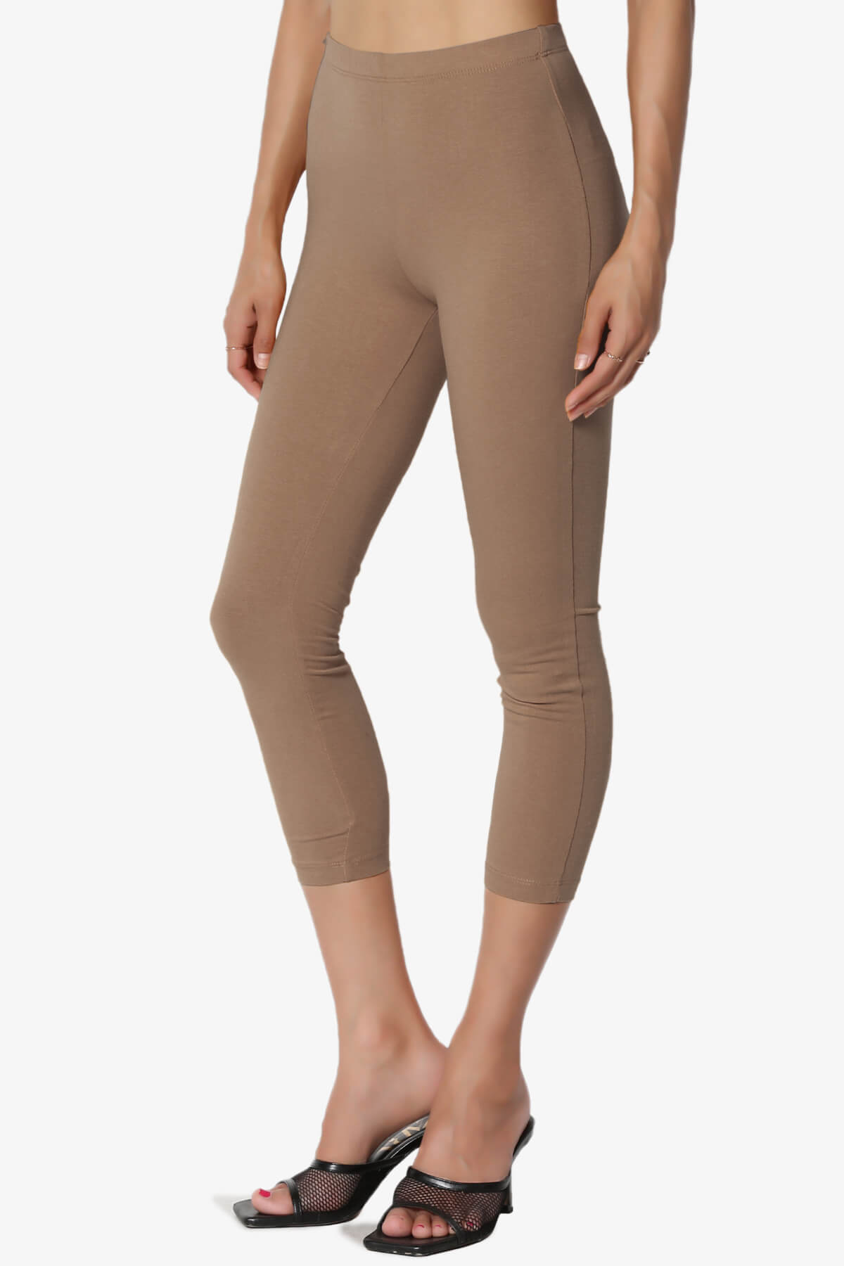 Ansley Luxe Cotton Capri Leggings MOCHA_3