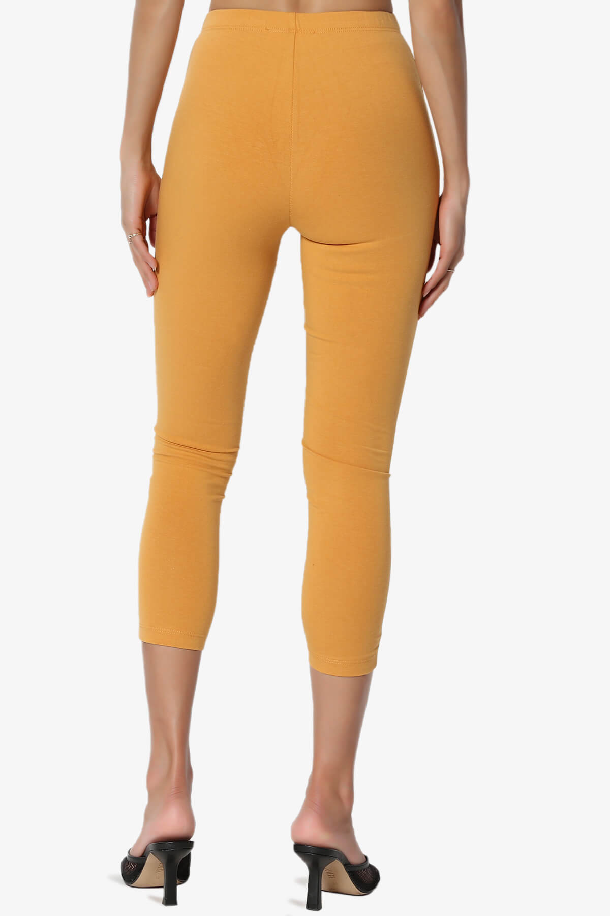 Load image into Gallery viewer, Ansley Luxe Cotton Capri Leggings MUSTARD_2
