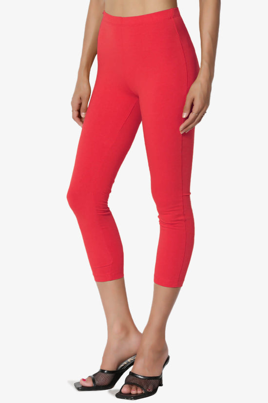 Load image into Gallery viewer, Ansley Luxe Cotton Capri Leggings RED_3
