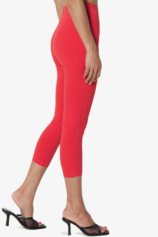 Load image into Gallery viewer, Ansley Luxe Cotton Capri Leggings RED_4
