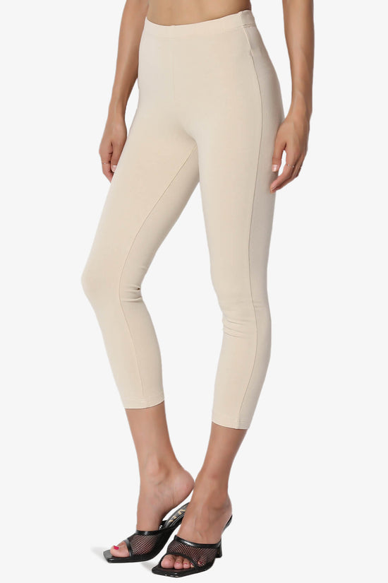 Ansley Luxe Cotton Capri Leggings TAUPE_3