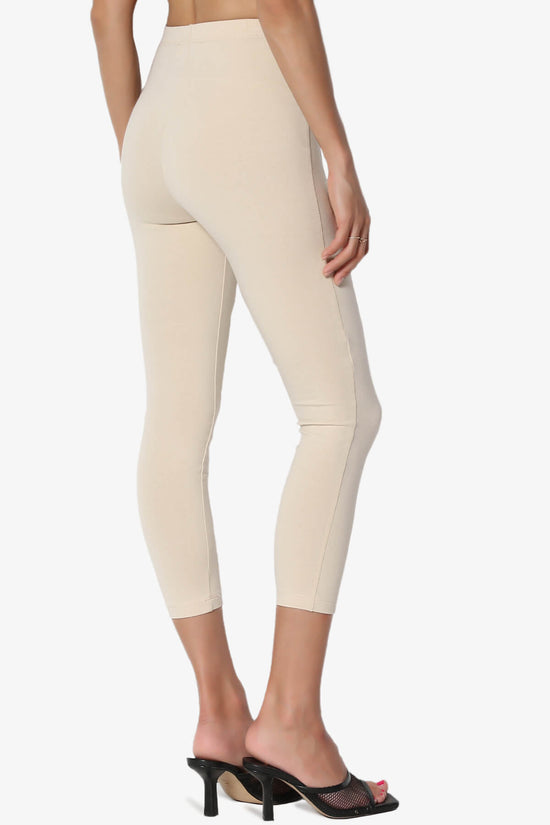 Load image into Gallery viewer, Ansley Luxe Cotton Capri Leggings TAUPE_4
