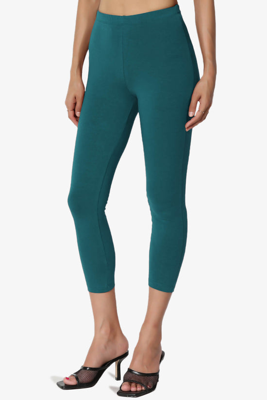 Ansley Luxe Cotton Capri Leggings TEAL_3