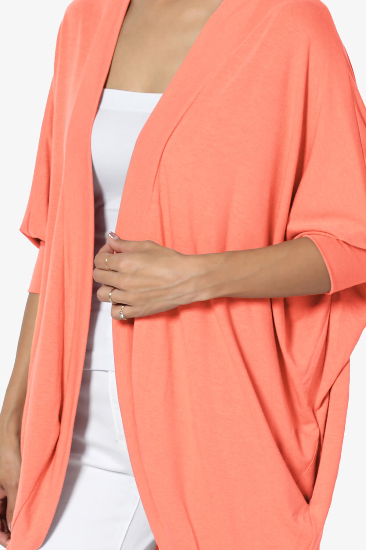 Load image into Gallery viewer, Belgard Cocoon Oversized Cardigan CORAL_5
