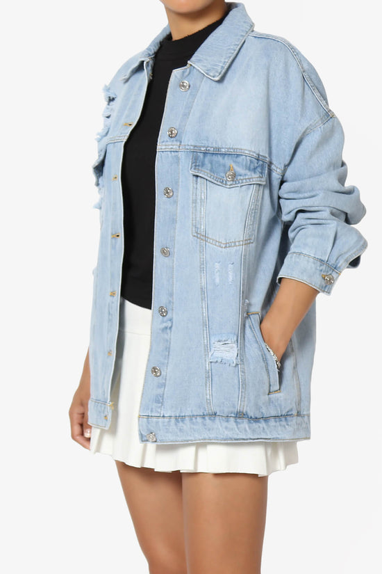 Blatant Boyfriend Denim Jacket LIGHT BLUE_3