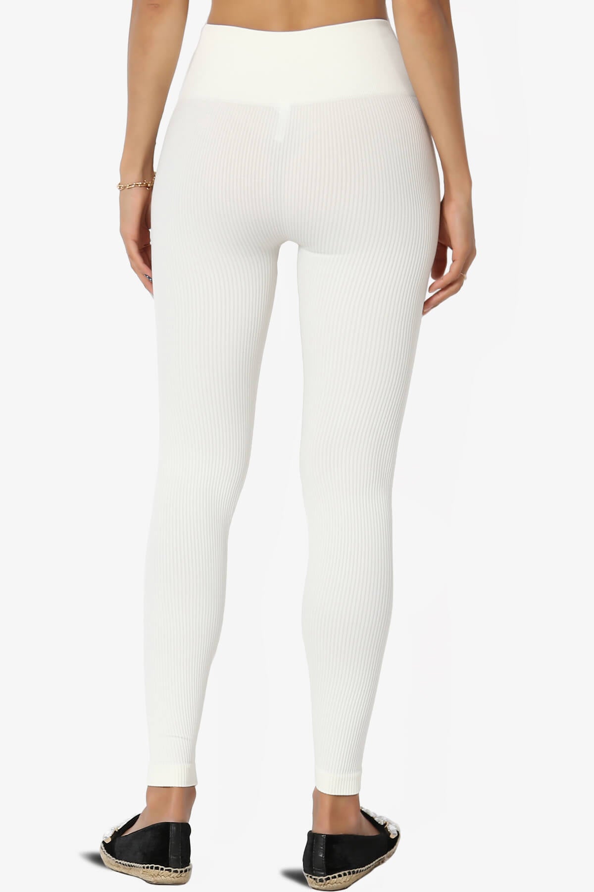 Blossoms Thermal Ribbed Seamless Leggings IVORY_2