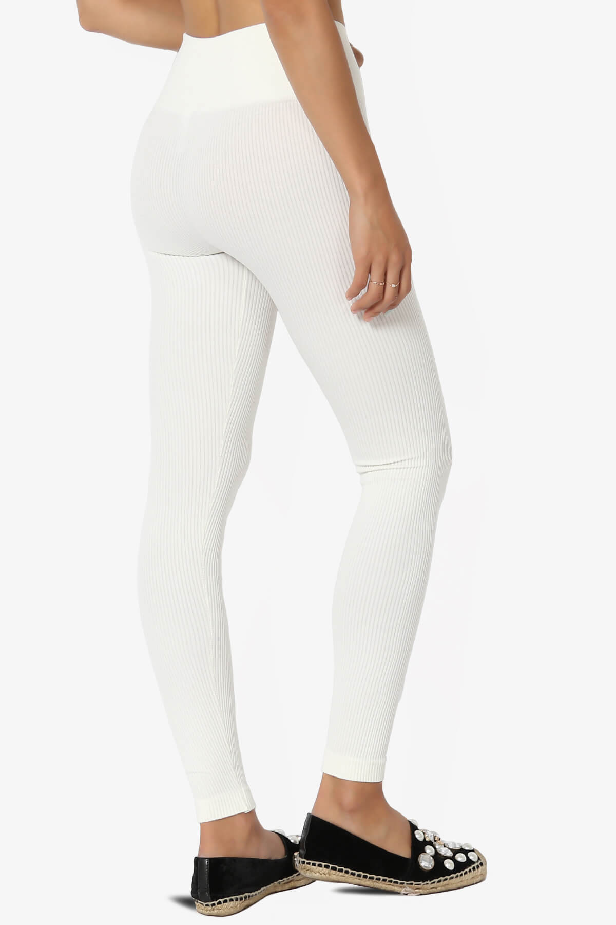 Blossoms Thermal Ribbed Seamless Leggings IVORY_4