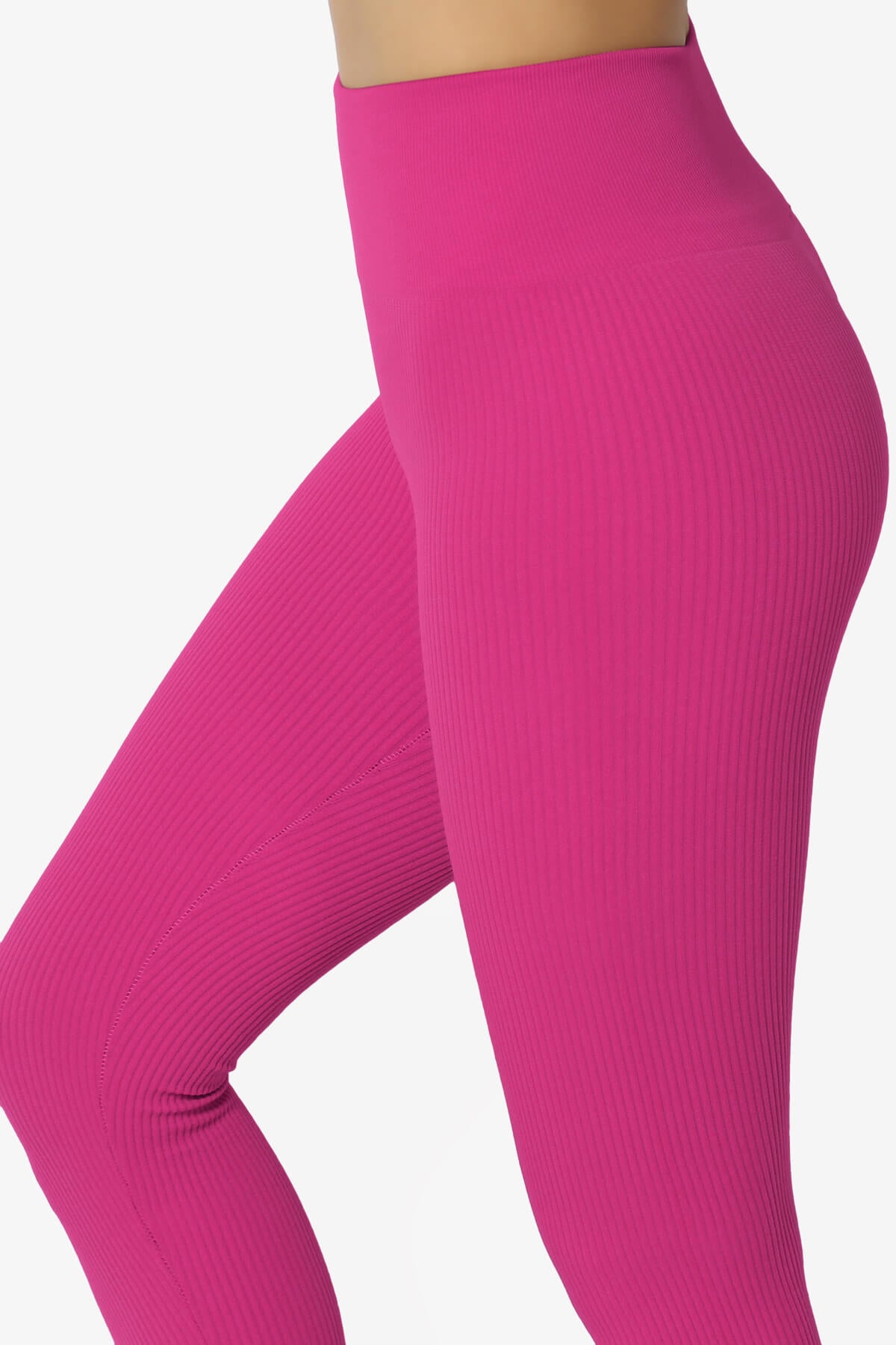 Load image into Gallery viewer, Blossoms Thermal Ribbed Seamless Leggings MAGENTA_5
