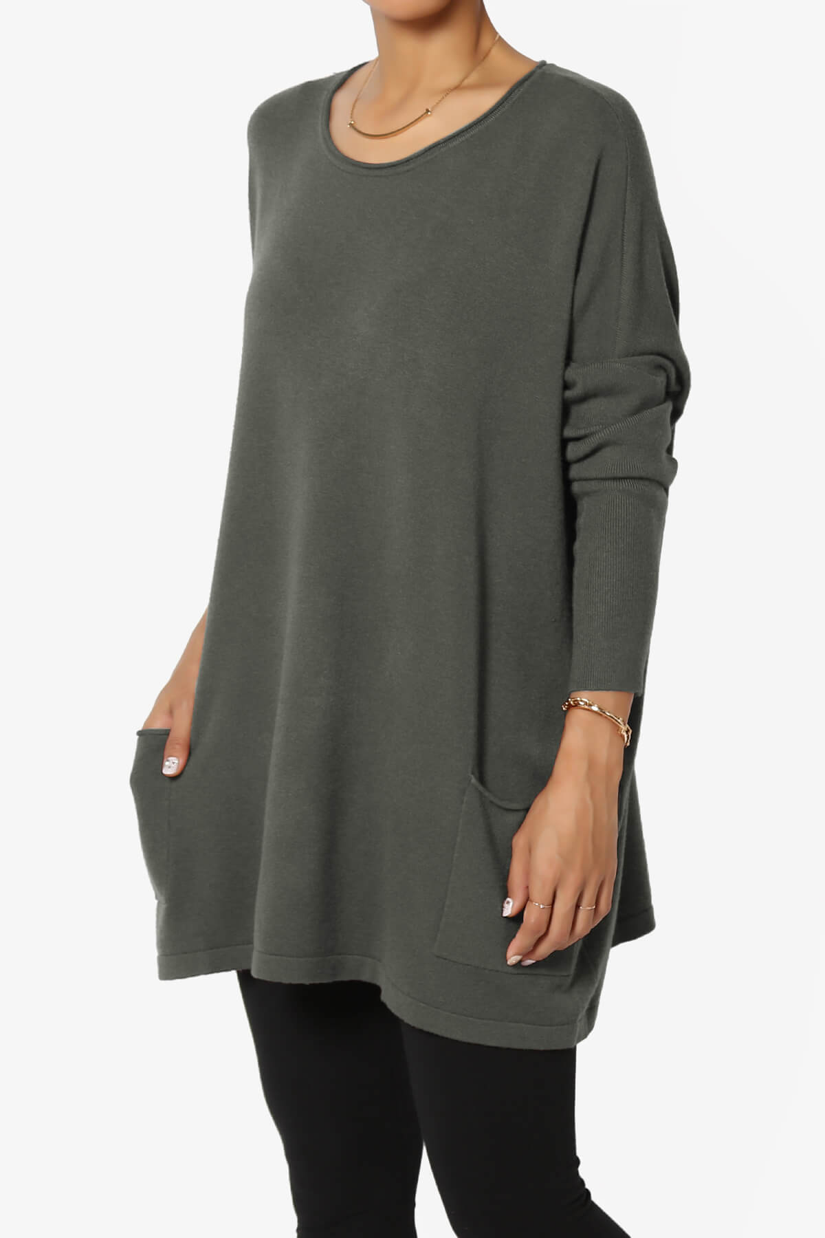 Load image into Gallery viewer, Brendi Super Soft Pocket Oversized Sweater ASH GREY_3
