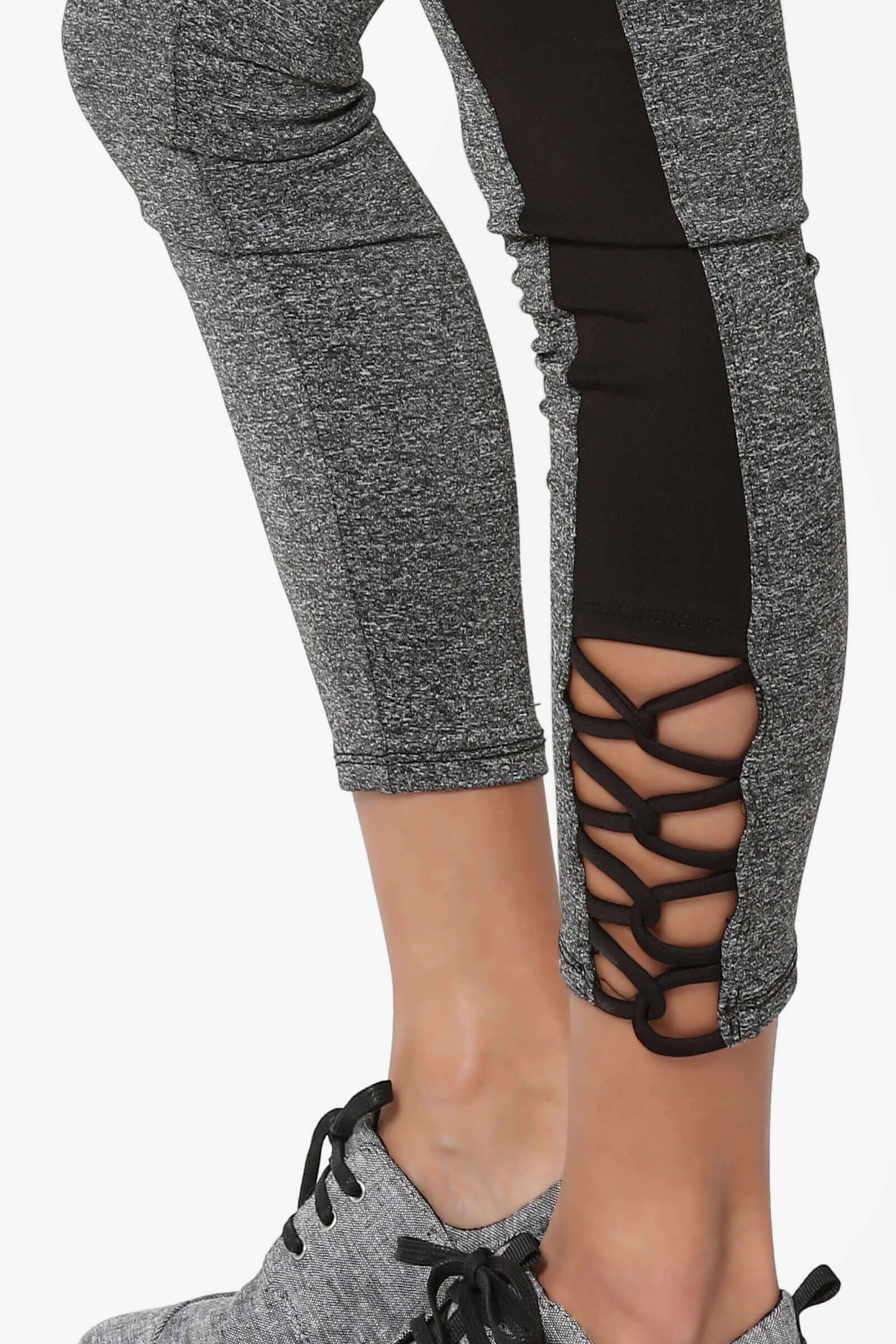 Load image into Gallery viewer, Reign Cutout Crop Yoga Leggings GREY_6

