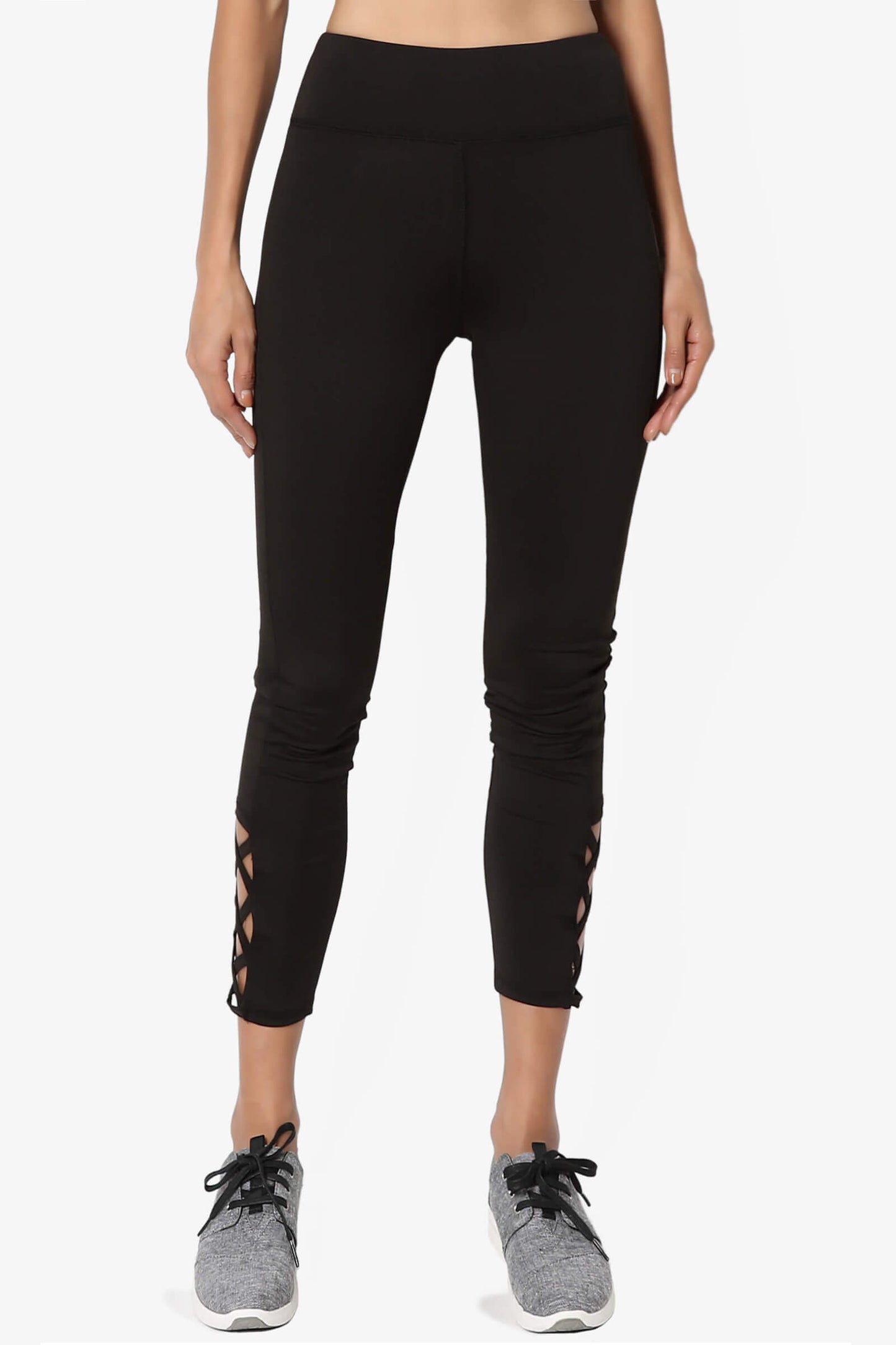 Load image into Gallery viewer, Levy Cutout Crop Yoga Sport Leggings BLACK_1
